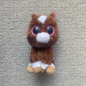 Ty Beanie Boos - DAKOTA the Horse 6 Inch Dark Brown with Tan Mane 2013 RARE